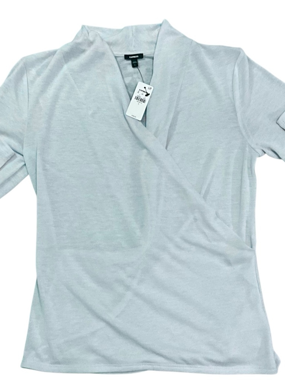 NWT Express Lightwight Soft Draped V Neck Long sleeve Top - Picture 7 of 12